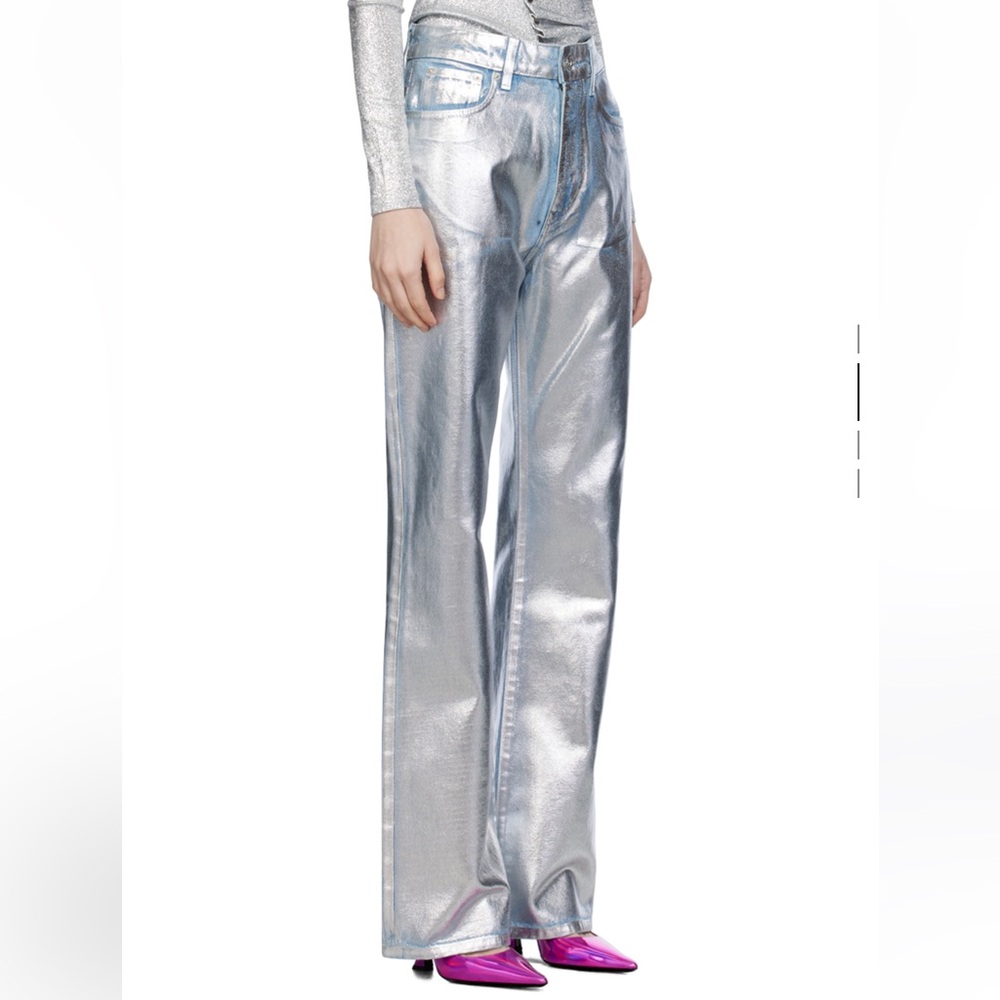 Paco Rabanne Silver Metallic Jeans